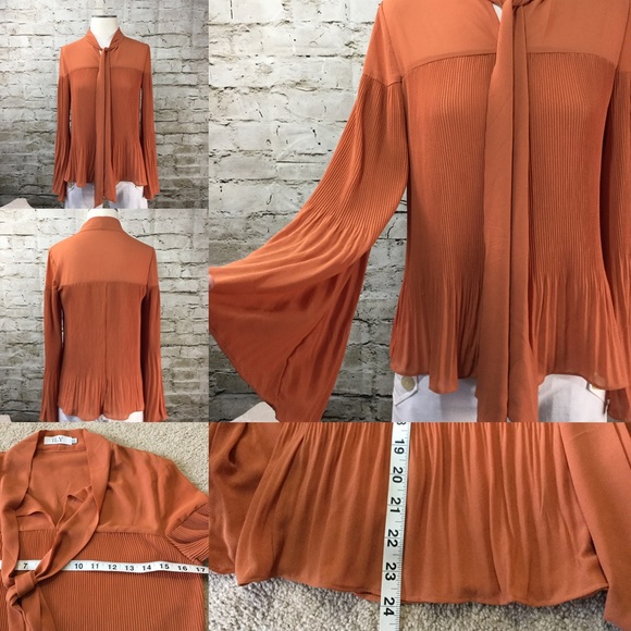 ILY COUTURE * Top with pleats and tie - Picture 8 of 8